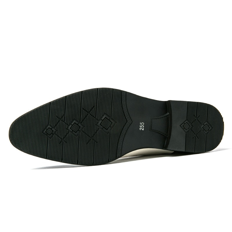 Stylish Stitched Color Lace-Up Men's Oxford Shoes for Everyday Wear