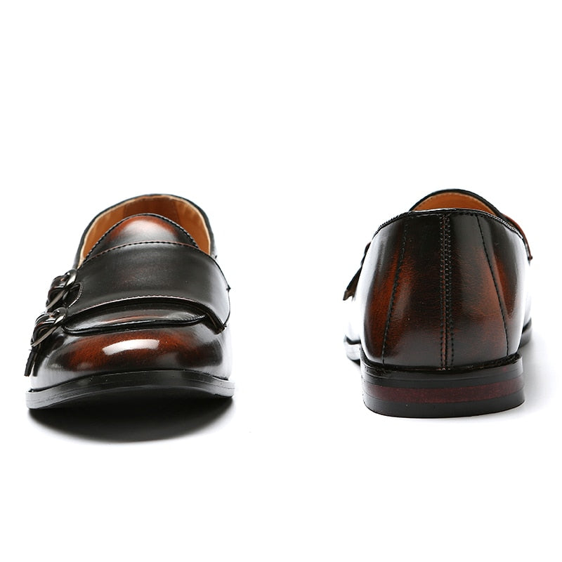 Men's Comfortable and Lightweight Monk Strap Loafers for Spring/Autumn