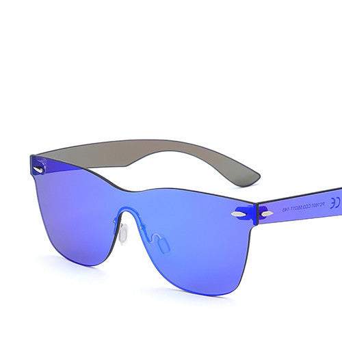 Unisex Fashionable Rimless UV400 Sunglasses for Various Face Shapes