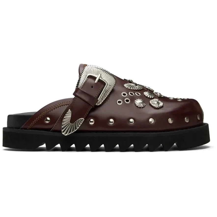 Vintage Rivet Pin Buckle Straps Comfortable Mules Shoes