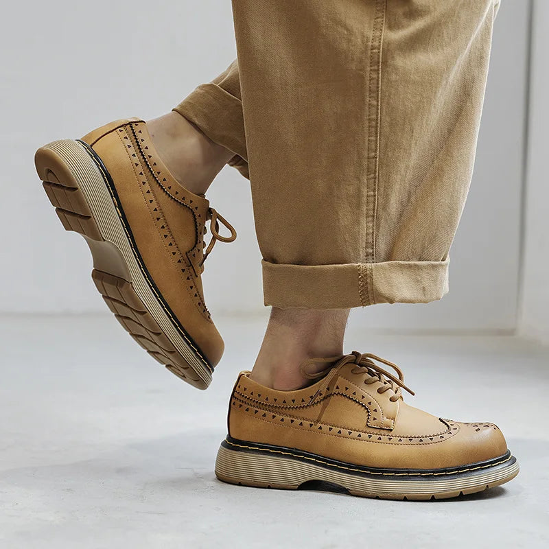 Stylish and Comfortable Outdoor Leather Motorcycle Riding Shoes