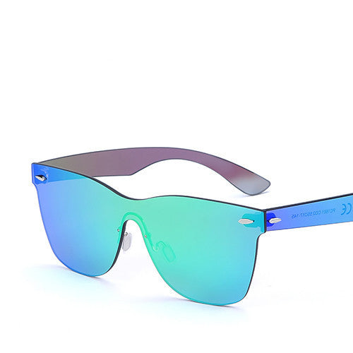 Unisex Fashionable Rimless UV400 Sunglasses for Various Face Shapes