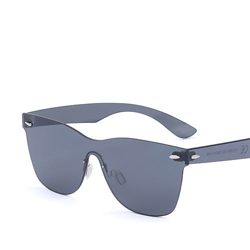 Unisex Fashionable Rimless UV400 Sunglasses for Various Face Shapes