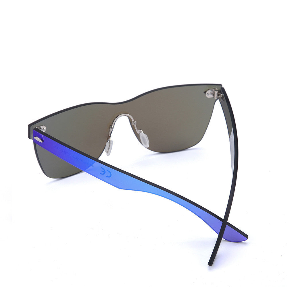 Unisex Fashionable Rimless UV400 Sunglasses for Various Face Shapes