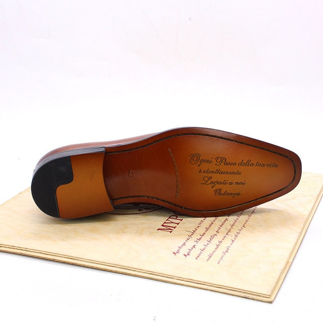 Exquisite Handmade Solid Cap-Toe Classic Oxford Dress Shoes