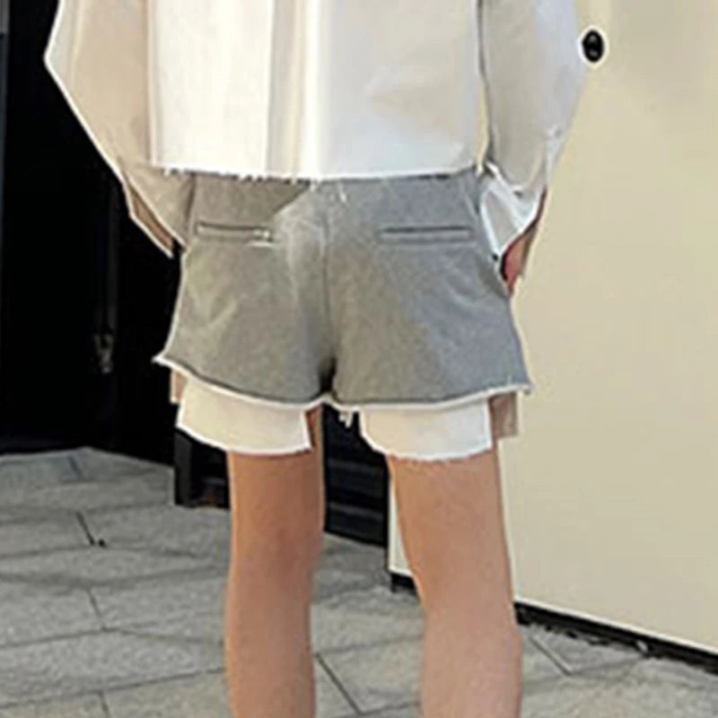 Comfortable Polyester Drawstring Big - Pocket Casual Shorts