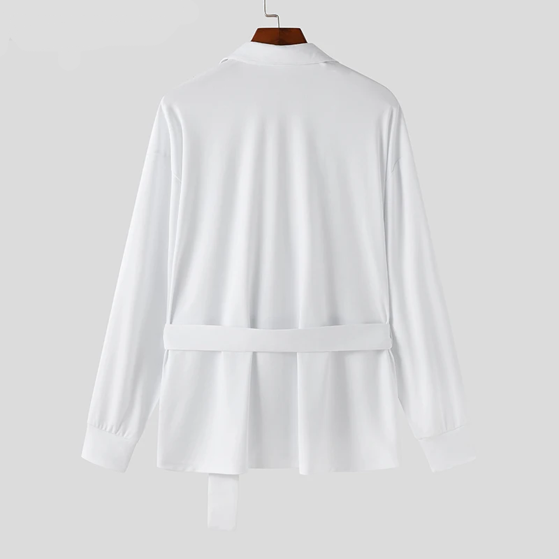 Stylish Solid Color Lapel Zipper and Belted Casual Jacket for Everyday Wear