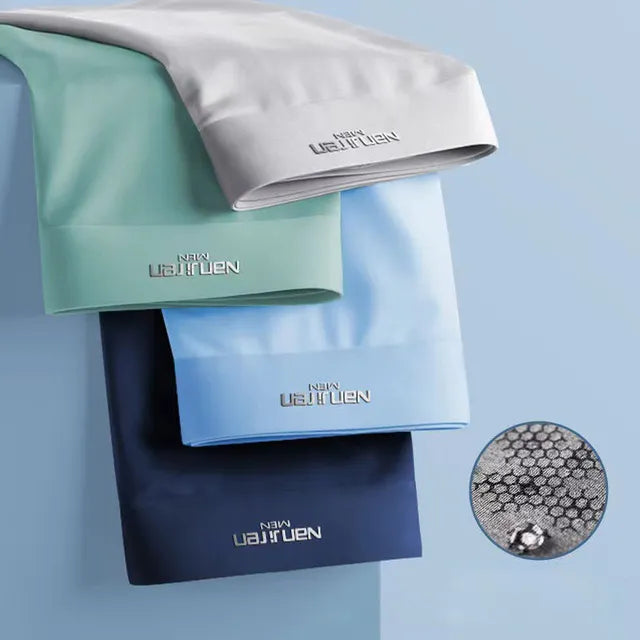 High - Quality Solid Ice Silk Boxer Shorts Set for All - Day Comfort