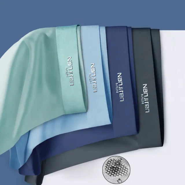 High - Quality Solid Ice Silk Boxer Shorts Set for All - Day Comfort