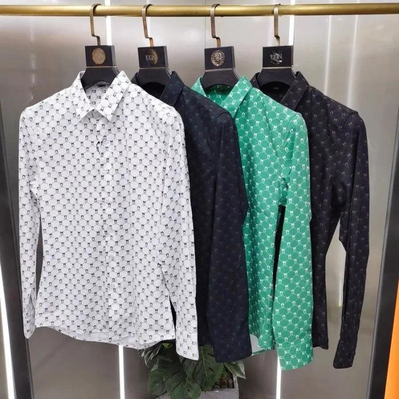 Casual and Fashionable Geometric Pattern Printed Men's/Women's Shirt for Everyday Wear