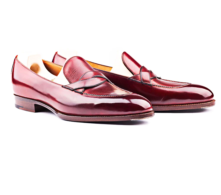 Solid Shine Spine Decorated Slip - on Loafers Shoes for Casual Wear