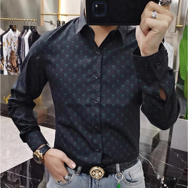 Casual and Fashionable Geometric Pattern Printed Men's/Women's Shirt for Everyday Wear