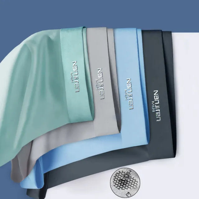 High - Quality Solid Ice Silk Boxer Shorts Set for All - Day Comfort