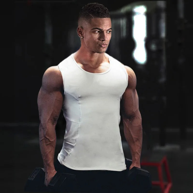 High - Quality Solid Quick - Dry Slim - Fit Polyester Tank Top for Sports