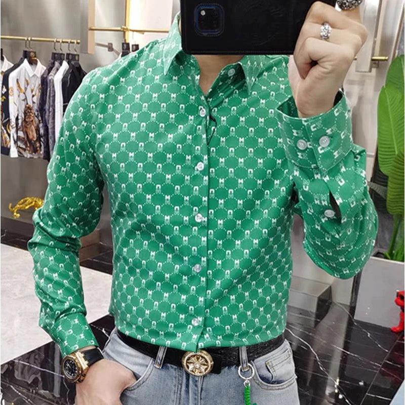 Casual and Fashionable Geometric Pattern Printed Men's/Women's Shirt for Everyday Wear