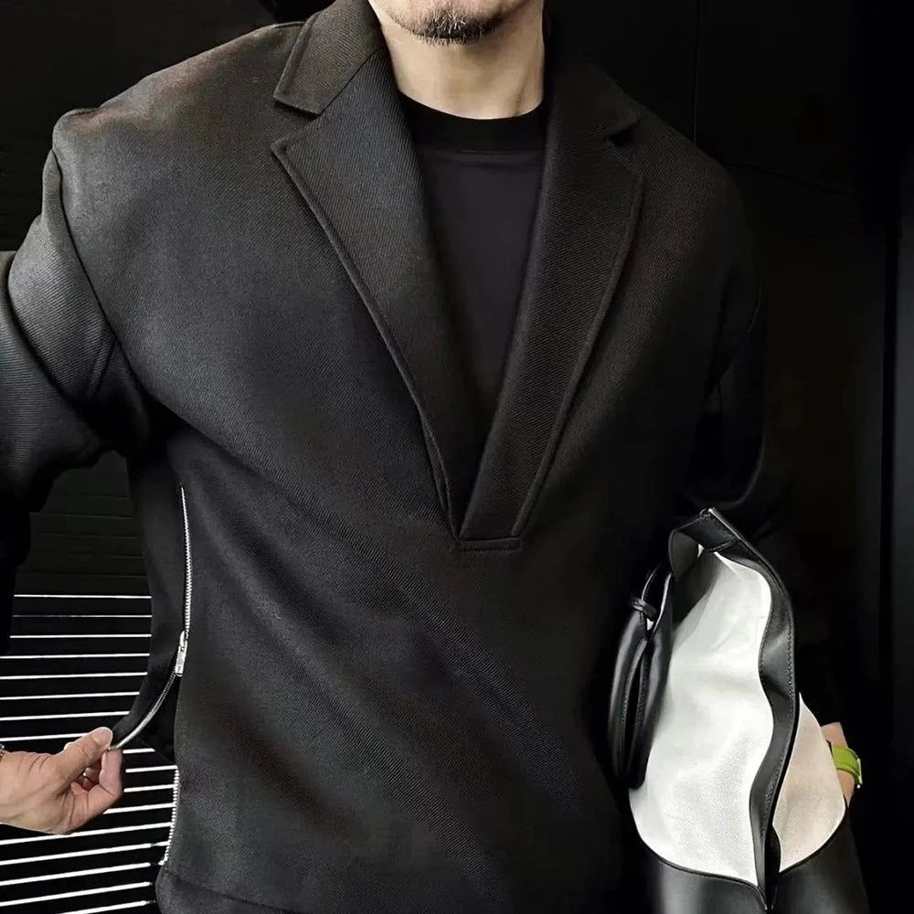 Stylish Casual Double-Zippered Two-Sided Sweater for Everyday Wear