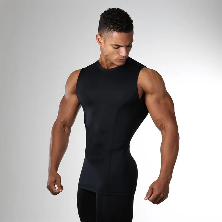 High - Quality Solid Quick - Dry Slim - Fit Polyester Tank Top for Sports