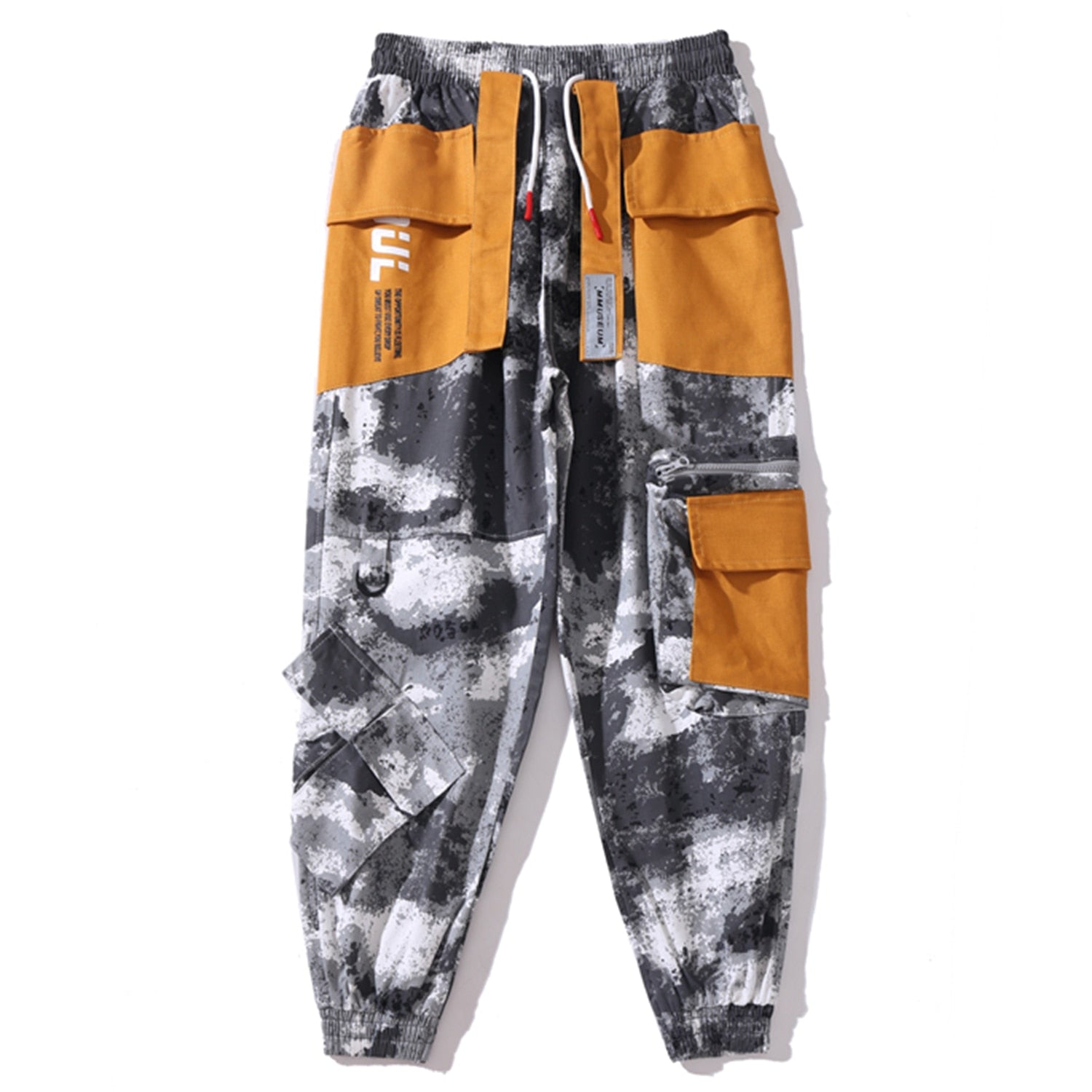 Men's Oversized Camouflage Patchwork Style Cargo Trousers