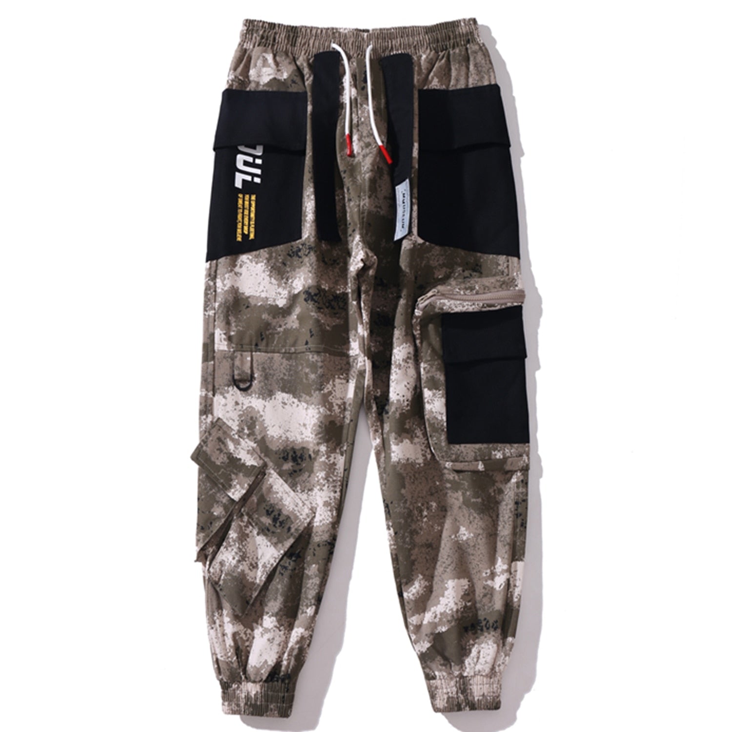 Men's Oversized Camouflage Patchwork Style Cargo Trousers
