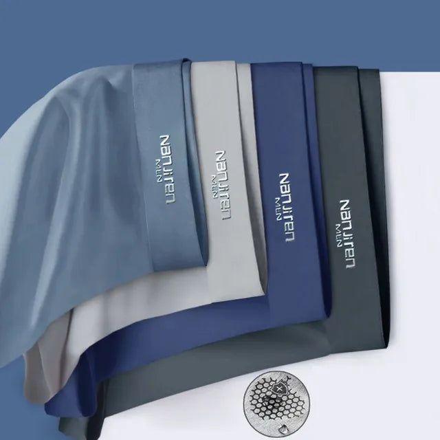 High - Quality Solid Ice Silk Boxer Shorts Set for All - Day Comfort
