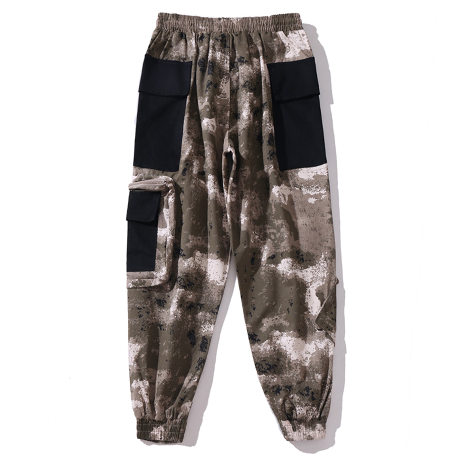 Men's Oversized Camouflage Patchwork Style Cargo Trousers