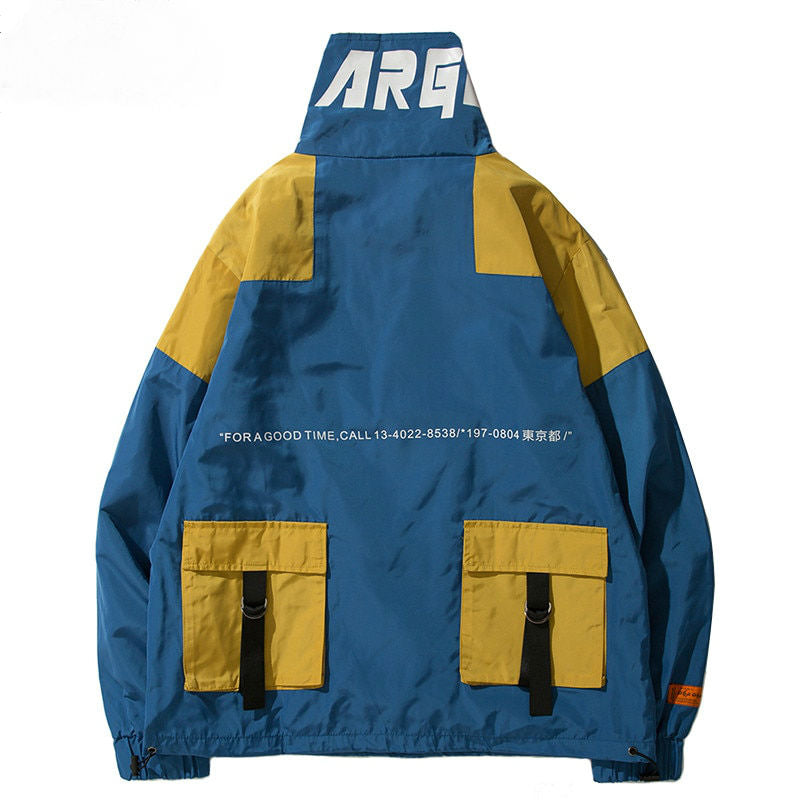 Men's Casual Harajuku Multi - Pocketed Hip - Hop Track Jacket for All Seasons