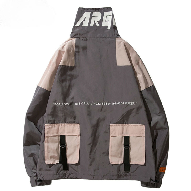 Men's Casual Harajuku Multi - Pocketed Hip - Hop Track Jacket for All Seasons