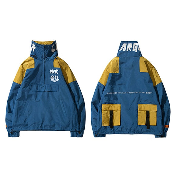 Men's Casual Harajuku Multi - Pocketed Hip - Hop Track Jacket for All Seasons