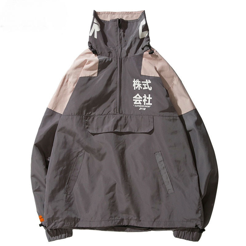 Men's Casual Harajuku Multi - Pocketed Hip - Hop Track Jacket for All Seasons