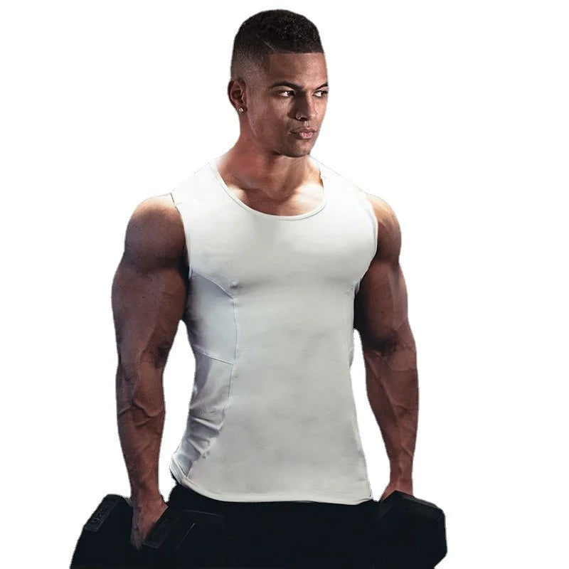 High - Quality Solid Quick - Dry Slim - Fit Polyester Tank Top for Sports