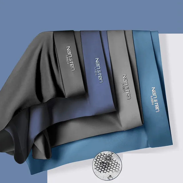 High - Quality Solid Ice Silk Boxer Shorts Set for All - Day Comfort