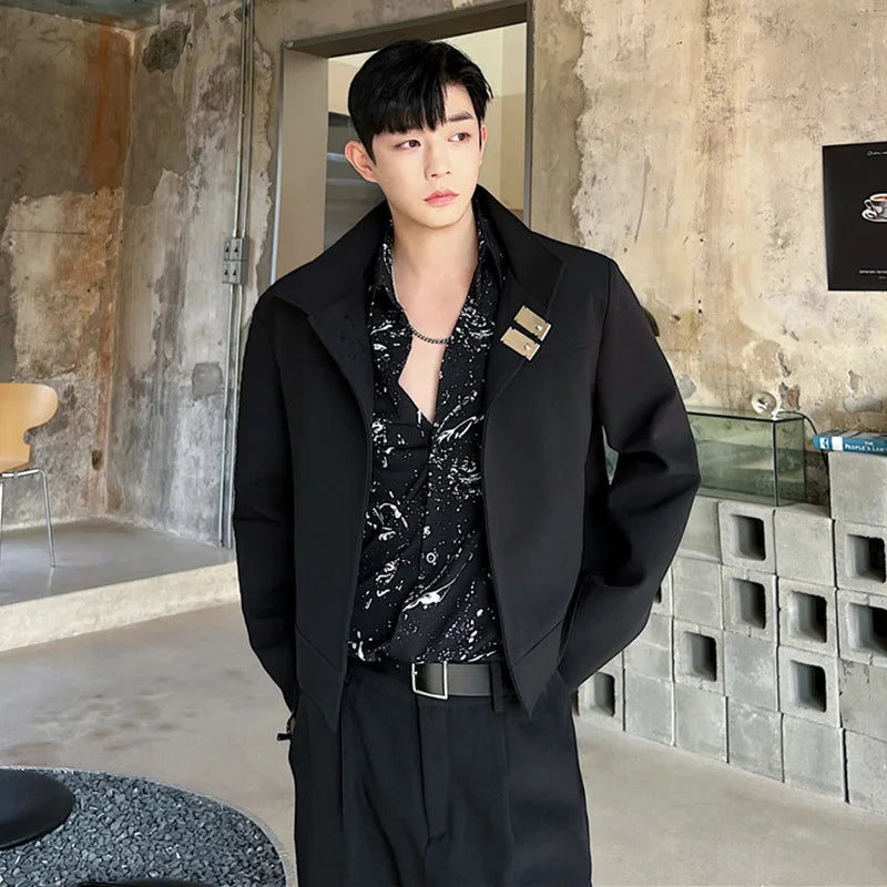 Stylish High - Quality Solid Standing Collar Casual Jacket