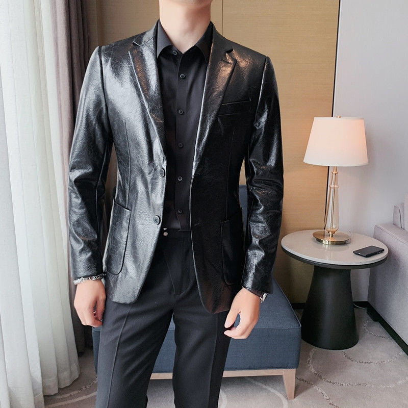Formal Slim - Fitting British - Style Men's Blazer for Autumn and Winter
