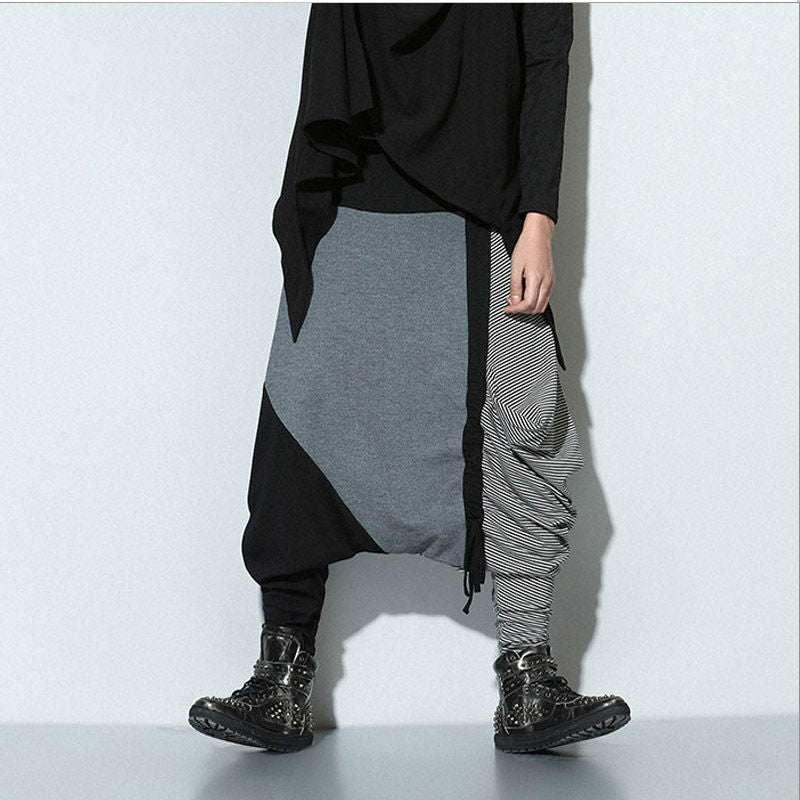 Men's Mix Patched Novelty Street Style Full - Length Harem Pants