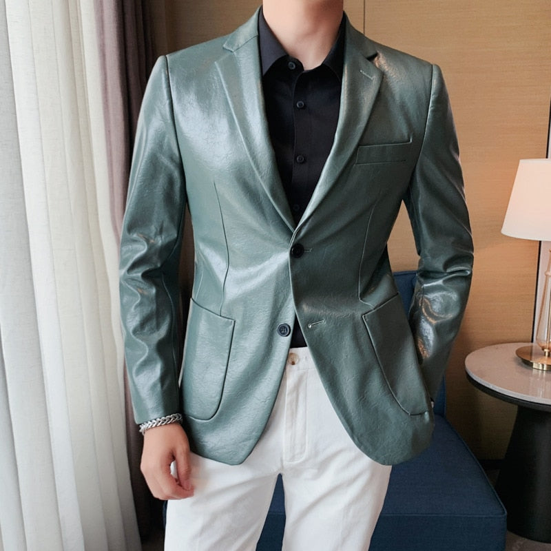 Formal Slim - Fitting British - Style Men's Blazer for Autumn and Winter