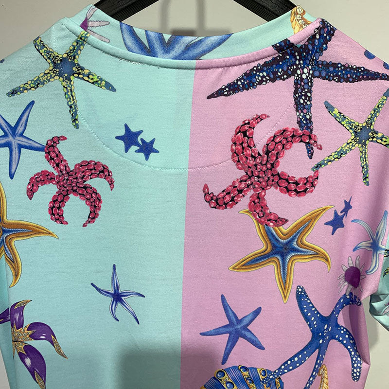 Fashionable Printed Men's Ocean Universe T-Shirt for Everyday Wear
