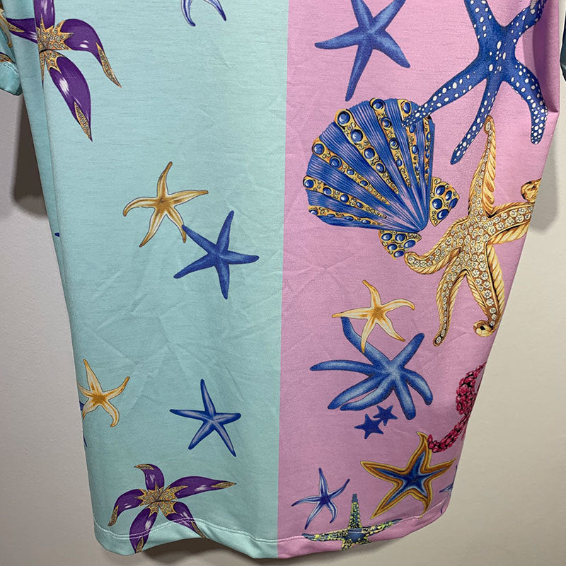 Fashionable Printed Men's Ocean Universe T-Shirt for Everyday Wear