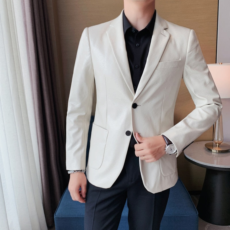 Formal Slim - Fitting British - Style Men's Blazer for Autumn and Winter