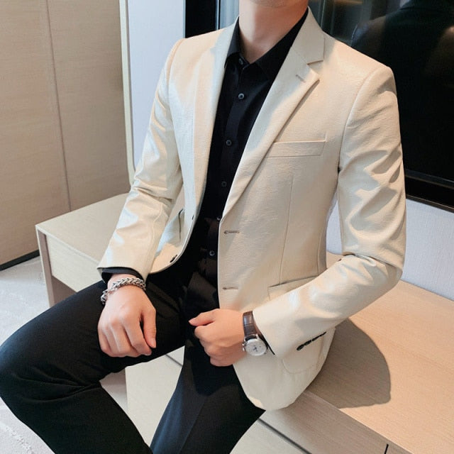 Formal Slim - Fitting British - Style Men's Blazer for Autumn and Winter