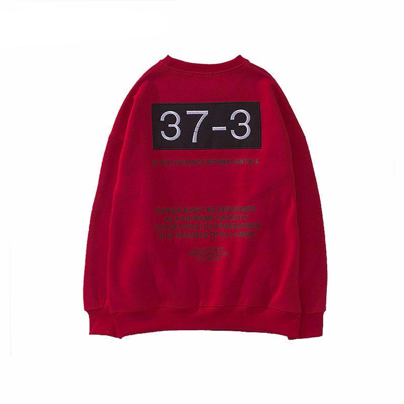 Hip Hop Style Men's Embroidery Number 37 - 3 Sweaters