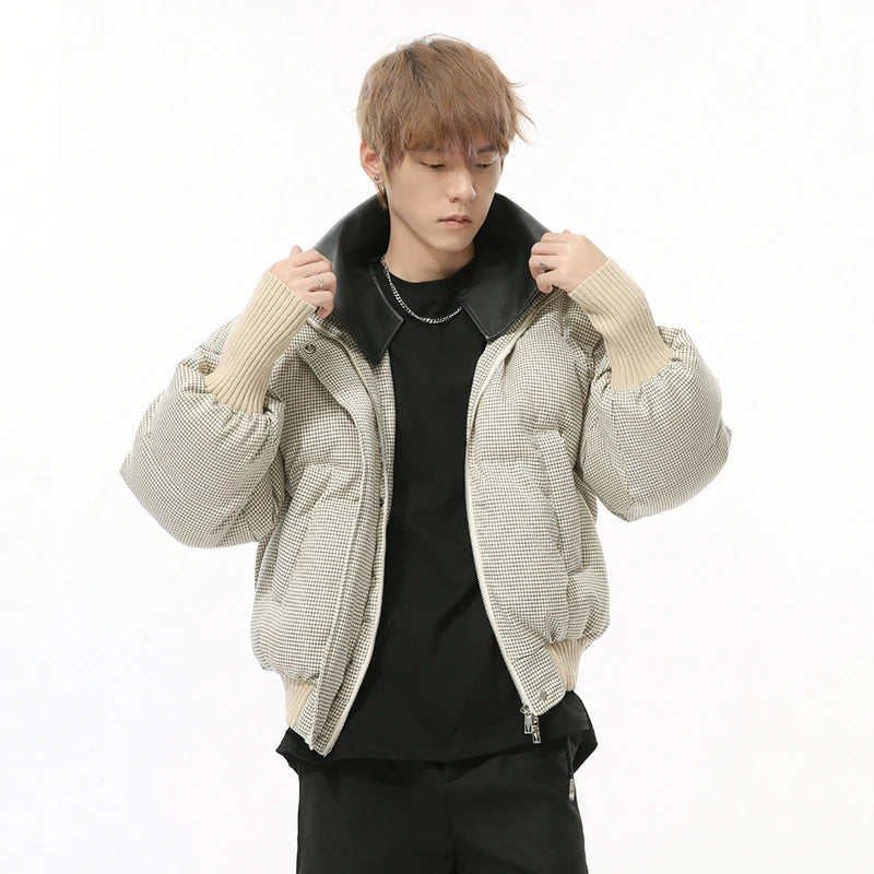 Stylish Small Plaid Padded Cropped Jacket for Fashion Lovers