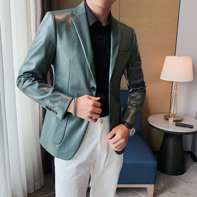 Formal Slim - Fitting British - Style Men's Blazer for Autumn and Winter