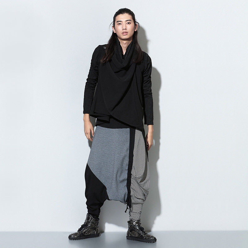 Men's Mix Patched Novelty Street Style Full - Length Harem Pants
