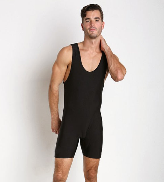 High - Quality Solid Color Nylon and Spandex Athletic One - piece Sport Unitard for Fitness and Swim