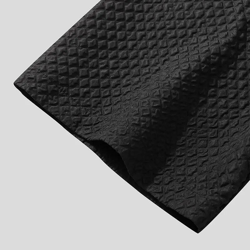 Stylish Subtle Geometric Patterned Single - Breasted Notch Lapel Casual Shirt