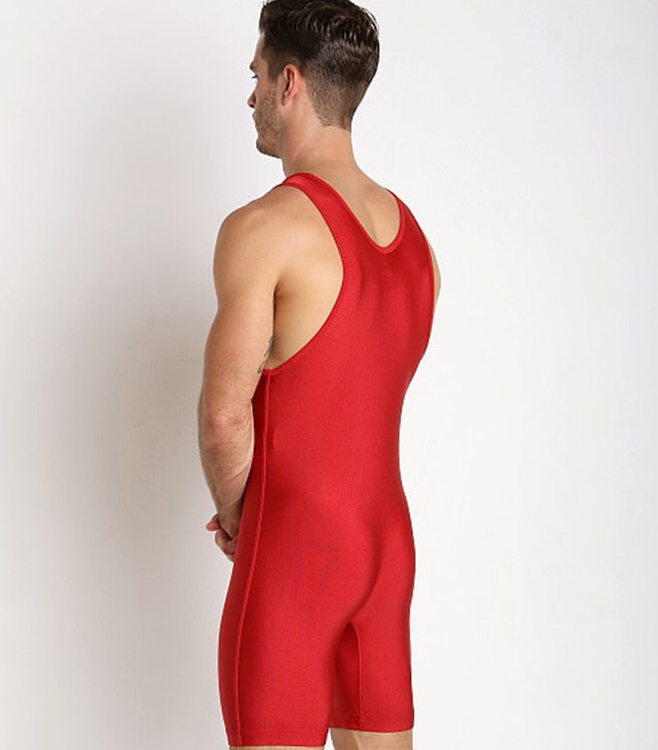 High - Quality Solid Color Nylon and Spandex Athletic One - piece Sport Unitard for Fitness and Swim