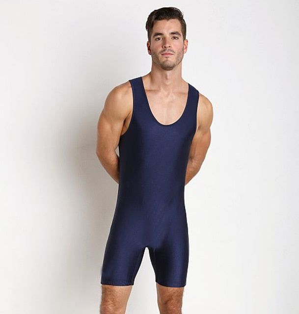 High - Quality Solid Color Nylon and Spandex Athletic One - piece Sport Unitard for Fitness and Swim