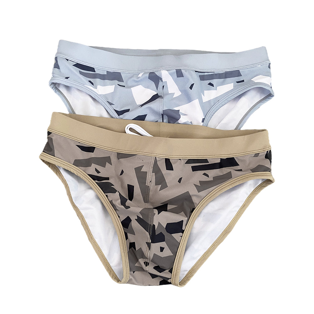 Geometric Pattern Quick - Drying Men's Sexy Brief Underwear