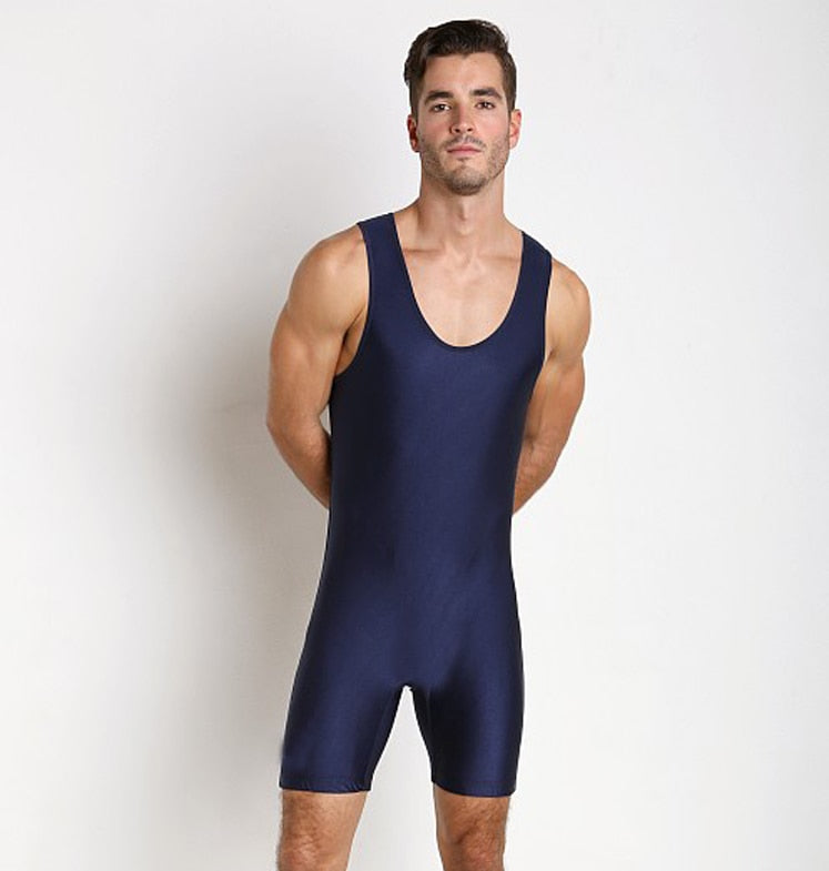 High - Quality Solid Color Nylon and Spandex Athletic One - piece Sport Unitard for Fitness and Swim