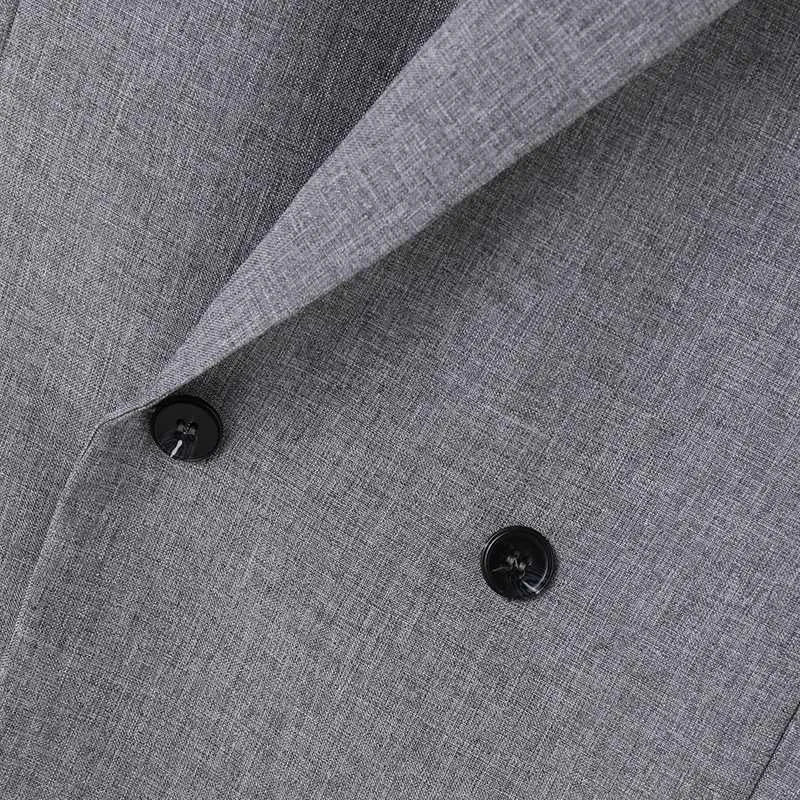 Trendy Single-Button Solid Color Irregular Blazer Suit for Casual Occasions